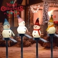 thumbnail image 7 of OriginalSourcing Solar Christmas Lights, 4 Pack Snowman Outdoor Waterproof Garden Lights for Christmas Decorations, Multi-Color, 7 of 7