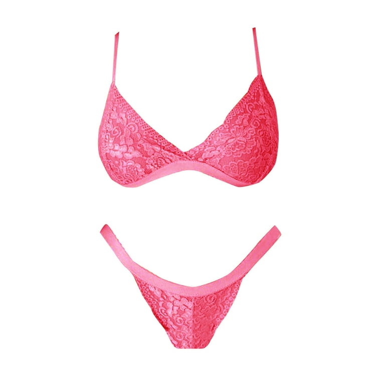 Roseheart New For Women Pink Orange Sexy Lingerie Wireless Bras