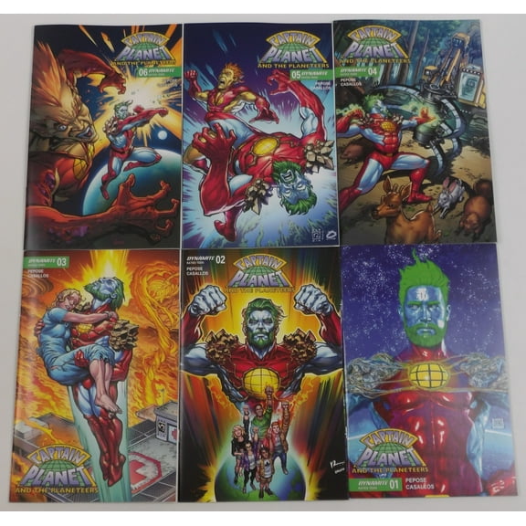 Captain Planet and the Planeteers #1-6 VF/NM complete series A Variants ; Dynamite
