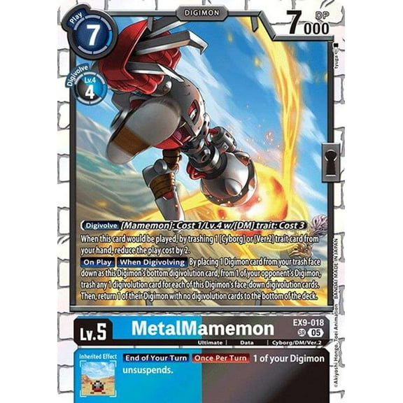Digimon Versus Monsters Super Rare MetalMamemon EX9-018
