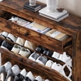 thumbnail image 6 of Uforic Shoe Cabinet with 2 Flip Drawers, Hidden Shoe Storage Rack Organizer, Brown, 6 of 8
