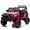 Rose Red, variant on Okybaby 24V Kids Ride on Jeep Car with Parents Remote,400W Motor, Electric Power Ride on Toy Car with High Chassis, Four-wheel Suspension, LED Light,USB,Bluetooth,MP3 for Kids Aged 3+,Black