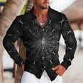 thumbnail image 1 of Tops de hombre de moda vintage tribal deportivo para hombre fiesta camisa gráfica transparente camisa con solapa con botones casual púrpura azul, 1 of 6