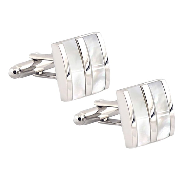 Gemelos de concha de moda Salvador Rectángulo para hombre
