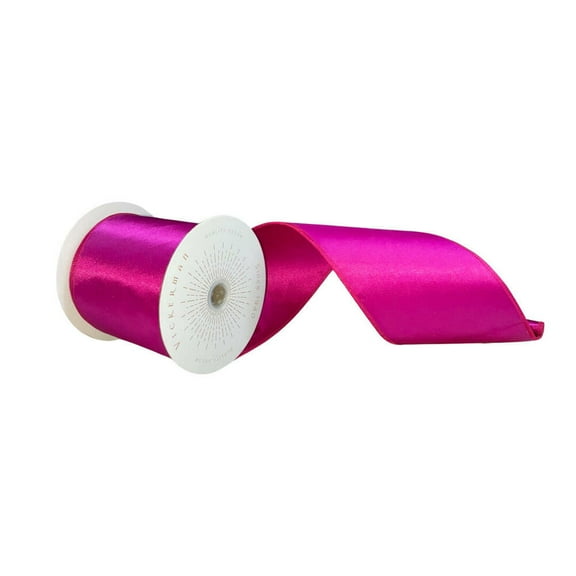 Vickerman QTX241170 4 in. x 10 Yards Fuchsia Satin Ribbon