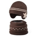 thumbnail image 3 of Eltusu Boys Hats and Scarves, Soft Warm 2 Pieces Beanies&Scarves Sets 4-10 T Size Acrylic, 3 of 4