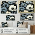 thumbnail image 4 of Designart "The Bliss Of Blue And Grey Poppies I" Flowers Floater Framed Canvas Prints, 4 of 5