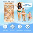 thumbnail image 3 of Personalized Beach Towel with Name, Custom Flower Beach Towel, Customized Microfiber Pool Towel, Quick Dry & Absorbent Swim Towel for Adult,Anniversary, Birthday, Summer Holiday,Vacation, 3 of 6
