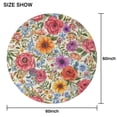 thumbnail image 6 of Pioneer Flower Floral Print Pattern Round Tablecloth 60"x60",Wrinkle Wipeable Table Cloth for Kitchen Dining Room Picnic Patio Party, 6 of 6