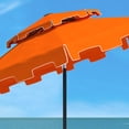 thumbnail image 5 of SAFAVIEH Zimmerman 9' Market Double Top Patio Umbrella, Orange/White, 5 of 6