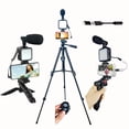 thumbnail image 1 of Kit de vlogs Carrotech con micrófono, luz LED y trípodes, 1 of 6