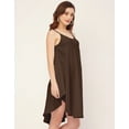 thumbnail image 3 of Moomaya Shoulder Straps Round Neck Rayon Dress - Women's Boho Asymmetric Dress, 3 of 9