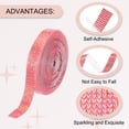 thumbnail image 3 of Uxcell Self Adhesive Rhinestone Strips 3 Yards 0.47 Inch for Craft,Red AB, 3 of 6