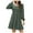 Green, variant on cfhntfmh Women's Casual Dresses Fashion Square Neck Long Sleeve Flowy Mini Dress Soft Ribbed Knit Tiered Babydoll Dress
