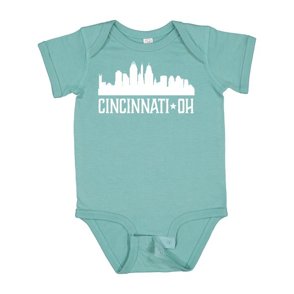 Inktastic Cincinnati Ohio Skyline City Silhouette Boys or Girls Baby Bodysuit