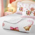 thumbnail image 4 of Manfei Christmas Farmhouse Nutcracker Quilt King,Colorful Winter Snow Theme King Coverlet Set,3pcs,1 Bedspread and 2 Pillowcases, 4 of 7