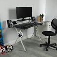 thumbnail image 2 of Essentials ESS-1100-WHT-BLK X-Frame Bureau de Jeu&44; Blanc, 2 of 5