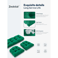 thumbnail image 3 of ZEOLABS Outdoor Wicker Chair Cushions of 3 Pieces Waterproof Tufted Seat Cushions set for Patio Furniture Sofa Bench Settee Couch, 1 Loveseat and 2 U-Shaped Cushions, Green, 3 of 7