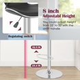 thumbnail image 4 of YRLLENSDAN Adjustable Bar Stools Set of 2 with Back and Footrest Comfy Curved Bar Chairs Set of 2 Kitchen Island Chairs with Metal Base Leather Upholstered Swivel Counter Height Stools,Black, 4 of 8