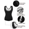 thumbnail image 6 of FANNYC Women's Sports Vest Hot Sweat Sauna Suit Slimming Weight Loss Zipper Sweat Tank Top Abdomen Tight Yoga Fitness Athletic Shirts Shaper,S-3XL, 6 of 8