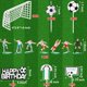 thumbnail image 2 of Decoración para tartas Tallew Soccer, feliz cumpleaños, 24 unidades, 2 of 7