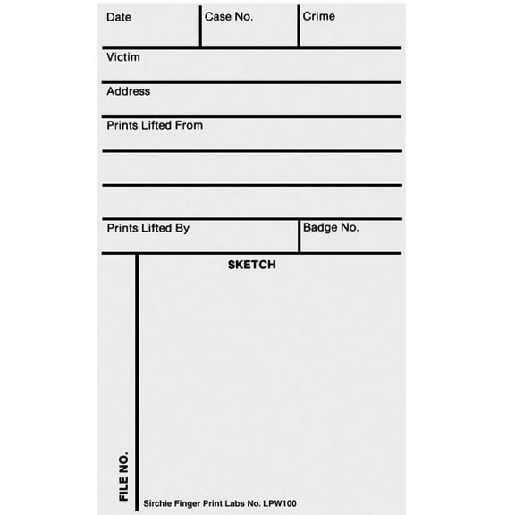 Lifted Print Cards, Pack Of 100