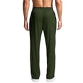 thumbnail image 5 of cfhntfmh Workout Pants for Men Straight Leg Loose Fit Running Pants with Pockets Lightweight Drawstring Pants (Green,X-Large), 5 of 6