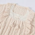 thumbnail image 4 of Aboser Women's Flannel Nightgown Fuzzy Fleece Victorian Night Gowns Winter Thermal Long Sleeve Sleepdress Loose Crewneck Plush Pullover Nightdress, 4 of 9