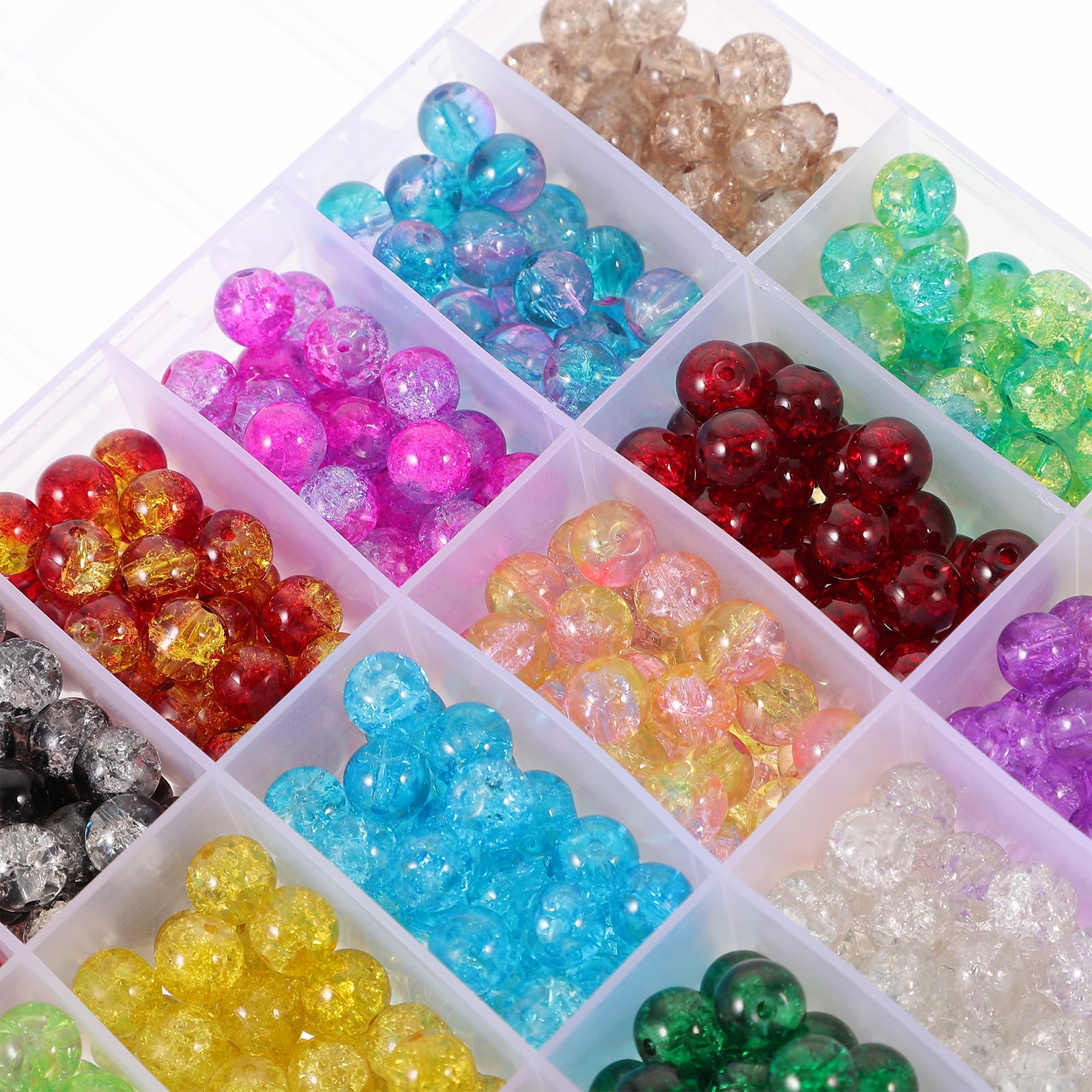 MLINS 1 Box of Glass DIY Beads Spacer Beads for Jewelry Small Glass Beads Glass Spacer Beads Jewelry Beads