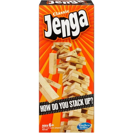 Classic Jenga; Genuine Hardwood Blocks; Stacking Game for Kids Ages 6+