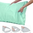 thumbnail image 6 of Soft Microfiber Pillowcase Envelope Closure 2 Packs Standard Spa Blue, 6 of 8