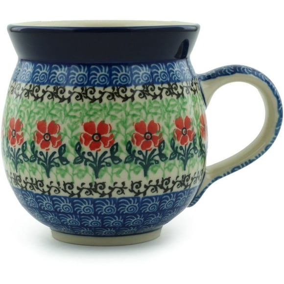 Polish Pottery Mug - 11 Oz. Bubble - Maraschino