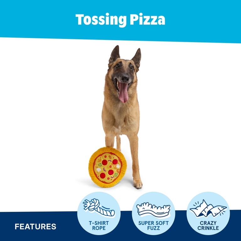 BARK Pizza Frisbee Dog Toy With Crinkle and Squeaker photo 4