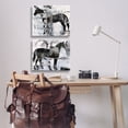 thumbnail image 3 of Stupell Industries Abstract Horse Silhouette Circles Animals Painting Wrapped Canvas Art Print Wall Art, 20 x 16, Set of 2, 3 of 8