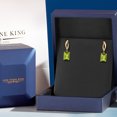 thumbnail image 5 of Gem Stone King 14K Yellow Gold Green Peridot and Lab Grown Diamond Earrings for Women | 3.25 Cttw | Gemstone August Birthstone | Emerald Cut 8X6MM, 5 of 6