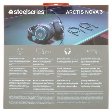 New SteelSeries Arctis Nova 3 Multi-Platform Gaming Headset - PC, PS5/PS4, Xbox Series X|S, Switch, Mobile