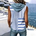 thumbnail image 6 of GERsome Hooded Tank Tops Women's Sleeveless Shirts Trendy Print Color Block Summer Casual Blouses Size XL, 6 of 7