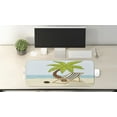 thumbnail image 2 of Beach Computer Mouse Pad, Cartoon Style Drawing Palm Tree Coconut and Sunbed on Sand Summer Season Pattern, Rectangle Non-Slip Rubber Mousepad Large, 31" x 12" Gaming Size, Multicolor, by Ambesonne, 2 of 2