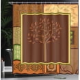 thumbnail image 4 of Ambesonne Tribal Shower Curtain, Native Art, 69"Wx70"L, Brown Green, 4 of 5