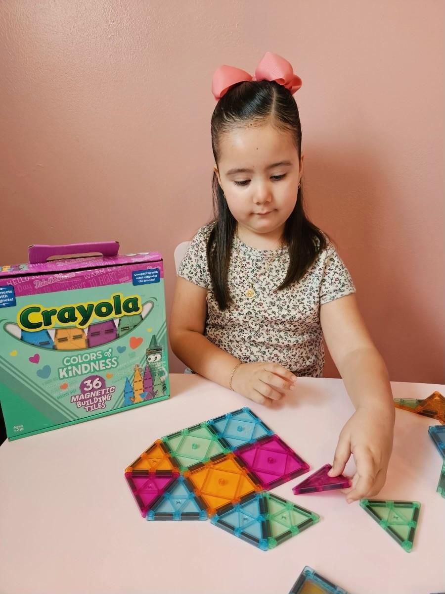 CREATEON Crayola Colors of Kindness Magnetic Tile 24 Pc Ensemble