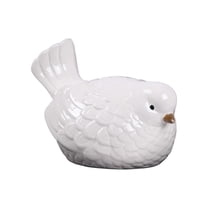 Porcelain Figurine Gloss Finish White 9"H