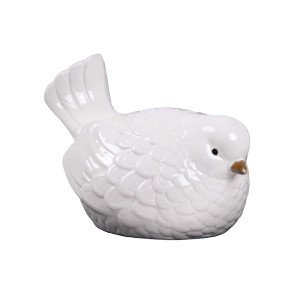 Porcelain Figurine Gloss Finish White 9"H