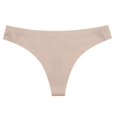 thumbnail image 1 of Aayomet Culottes pour Femmes Couleur Filetée Soie Glacée Taille Basse Haute Élasticité Sport String Sans Couture (Gris, L), 1 of 5