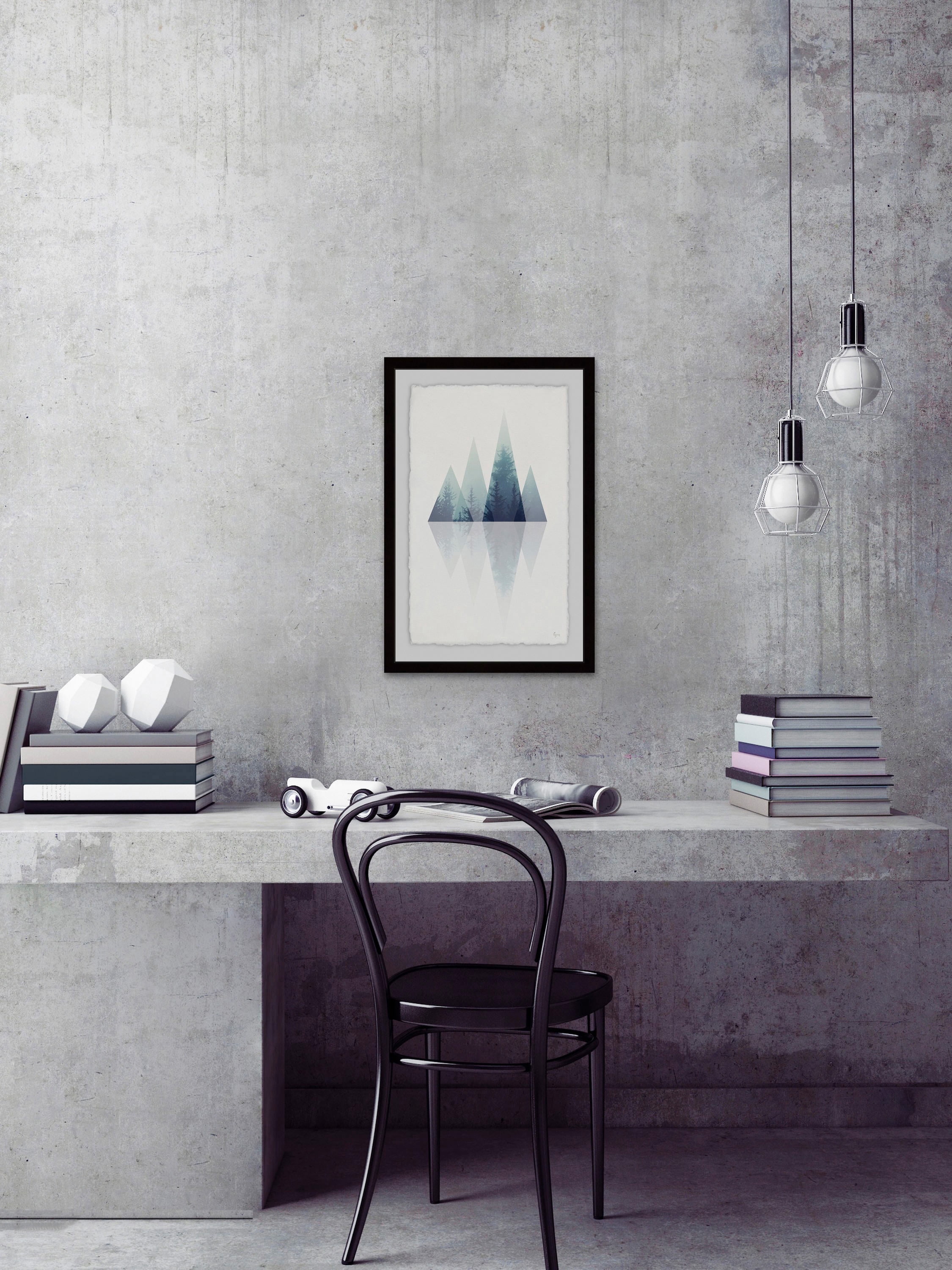 Bosque Azul Framed Painting Print