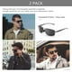 thumbnail image 3 of Gafas de Sol SUNGAIT Ultra Ligeras Rectangulares para Hombre Gris x2, 3 of 7