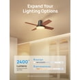 thumbnail image 3 of Ventilador de techo Dreo de 44 pulgadas con luces, control remoto, negro, 3 of 8
