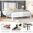 thumbnail image 5 of LUXOAK Solid Wood Queen Size Bed Frame with Easy Assembly & Storage Space, Antique White, 5 of 8