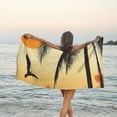 thumbnail image 6 of BCIIG Palm Trees Sunset Bird Quick Dry Bath Towel 27.5x55in Ultra-Fine Fiber Beach Towel Blanket Decorative Piece 55x27.5in, 6 of 7