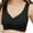 Black, variant on UAMVSH Women's Wireless Seamless Bra No Underwire Wavy V Neck Soft Support Full Coverage Comfortable Bra