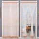 thumbnail image 3 of Cortinas de puerta bordadas con encaje de malla, sin perforaciones, de doble capa, transparentes, con borde ondulado, decorativas, de media cortina, 3 of 5